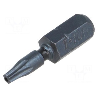 Screwdriver bit | Torx® with protection | T10H | Overall len: 25mm