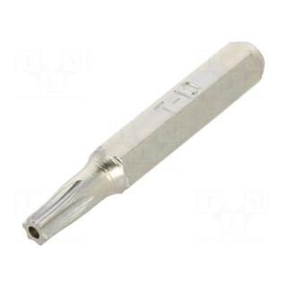 Screwdriver bit | Torx® with protection | T10H | Overall len: 27mm