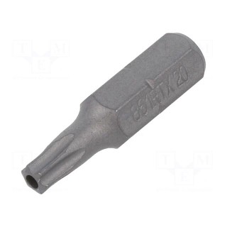 Screwdriver bit | Torx® with protection | T20H | Overall len: 25mm