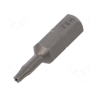 Screwdriver bit | Torx® with protection | T8H | Overall len: 25mm