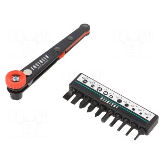 Kit: screwdriver bits | Pcs: 10 | Phillips,Allen hex key,slot