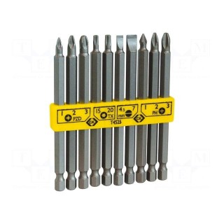 Kit: screwdriver bits | Pcs: 10 | Phillips,Pozidriv®,Torx®,slot