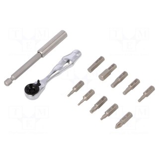 Kit: screwdriver bits | Pcs: 12 | Phillips,Torx®,Allen hex key