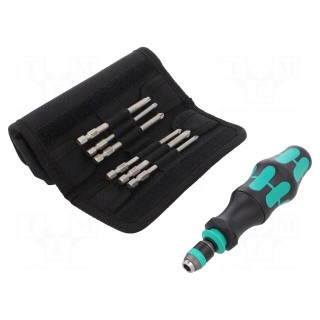 Kit: screwdriver bits | Phillips,Pozidriv®,Torx® | case | 13pcs.