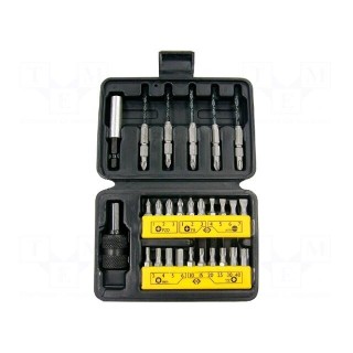 Kit: screwdriver bits | Pcs: 27 | 25mm | Mounting: 1/4" (C6,3mm)