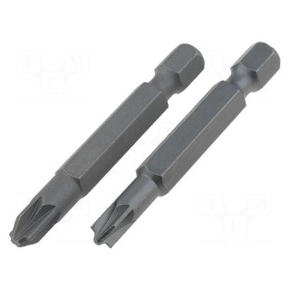 Kit: screwdriver bits | Pcs: 2 | MOD | 50mm | Size: 1,2