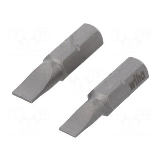 Kit: screwdriver bits | Pcs: 2 | slot | Features: hardened | 25mm