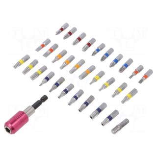 Kit: screwdriver bits | 25mm | Kit: universal magnetic holder | bag