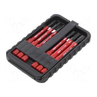 Kit: screwdriver bits | Pcs: 6 | insulated | 1kVAC | Allen hex key