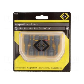 Kit: screwdriver bits | 6-angles socket | Mounting: 1/4" (E6,3mm)