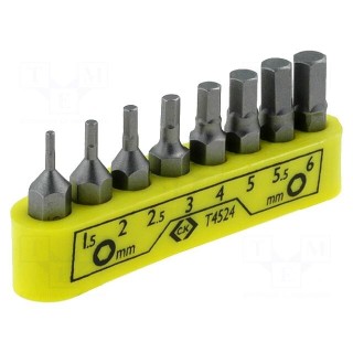 Kit: screwdriver bits | Pcs: 8 | Allen hex key | 30mm