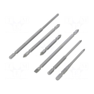 Kit: screwdriver bits | Phillips,slot | Size: PH0,PH1,PH2,SL 6mm