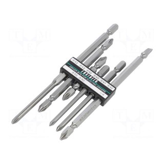 Kit: screwdriver bits | Phillips,slot | Size: PH0,PH1,PH2,SL 6mm