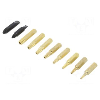 Kit: screwdriver bits | Phillips,Torx® with protection,slot