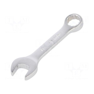 Wrench | combination spanner | 14mm | Chrom-vanadium steel | short