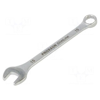 Wrench | combination spanner | 15mm | Overall len: 190mm | SlimLine