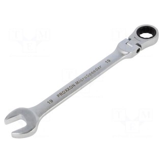 Wrench | combination spanner,with joint | 19mm | MicroSpeeder