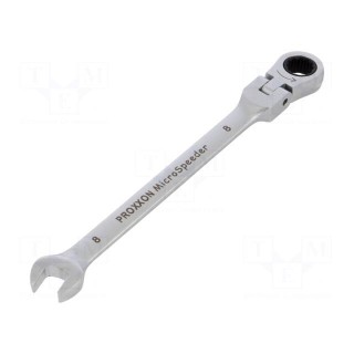 Wrench | combination spanner,with joint | 8mm | MicroSpeeder