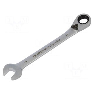 Wrench | combination spanner,with ratchet | 14mm | MicroSpeeder