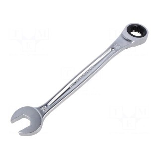 Wrench | combination spanner,with ratchet | 15mm | L: 199mm | satin