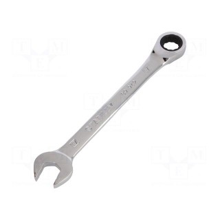 Wrench | combination spanner,with ratchet | 17mm | nickel plated