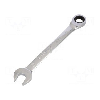 Wrench | combination spanner,with ratchet | 18mm | nickel plated