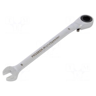 Wrench | combination spanner,with ratchet | 8mm | MicroSpeeder