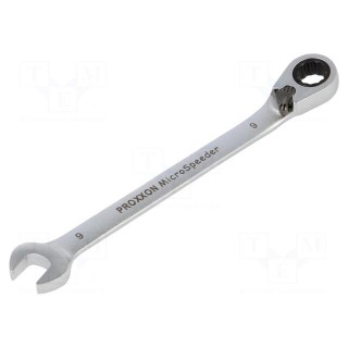 Wrench | combination spanner,with ratchet | 9mm | MicroSpeeder