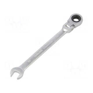 Wrench | combination spanner,with ratchet,with joint | 10mm