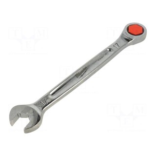 Wrench | combination spanner,with ratchet | 17mm | Maxbite