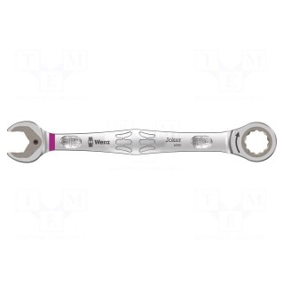 Wrench | inch,combination spanner,with ratchet | steel | 188mm
