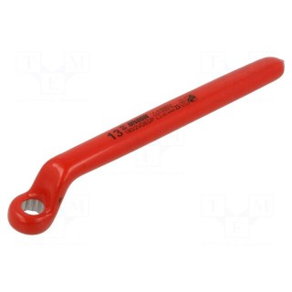 Wrench | insulated,single sided,box,bent | 13mm | 180/2VDEDP