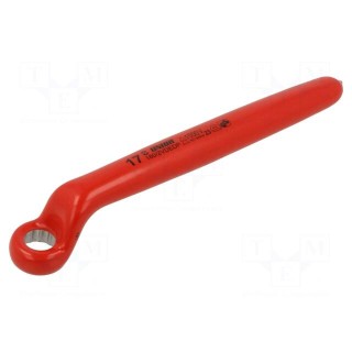 Wrench | insulated,single sided,box,bent | 17mm | 180/2VDEDP