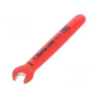 Wrench | insulated,single sided,spanner | 7mm
