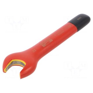 Wrench | insulated,spanner | 22mm | 1kV | tool steel | L: 193mm