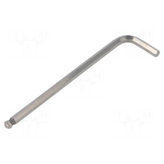 Wrench | hex key,spherical | HEX 5mm | Overall len: 123mm | long
