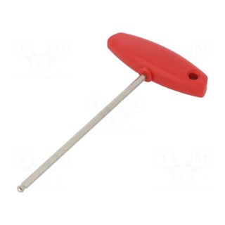 Wrench | hex key,spherical | HEX 5mm | Overall len: 182mm