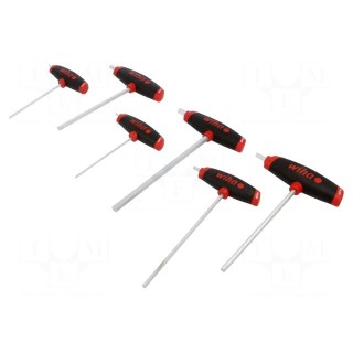 Wrenches set | hex key | Kind of handle: T | 6pcs.