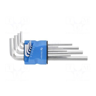 Wrenches set | hex key | tool steel | long | 9pcs.