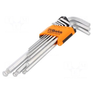Wrenches set | hex key,spherical | 9pcs.