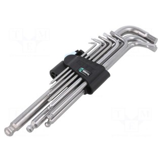 Wrenches set | Hex Plus key,spherical | stainless steel | 9pcs.
