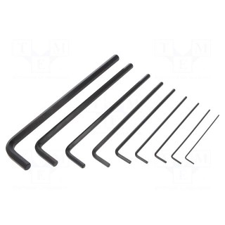 Wrenches set | hex key | Chrom-vanadium steel | 9pcs.