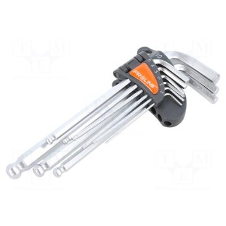 Wrenches set | hex key,spherical | Chrom-vanadium steel | blister