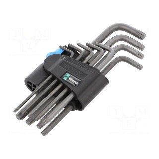 Wrenches set | Torx® | steel | with holding function | 9pcs.