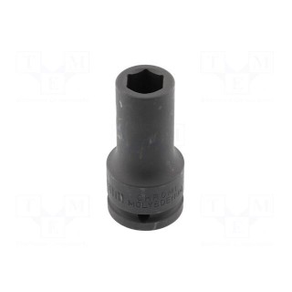 Socket | 6-angles,socket spanner,impact | HEX 19mm | 3/4" | long