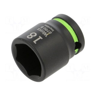 Socket | 6-angles,socket spanner,impact | HEX 18mm | 3/8" | 30mm