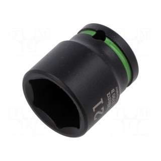 Socket | 6-angles,socket spanner,impact | HEX 21mm | 3/8" | 32mm