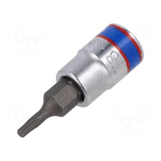 Socket | socket spanner | TX08 | 1/4" | 37mm | Bit: Torx®