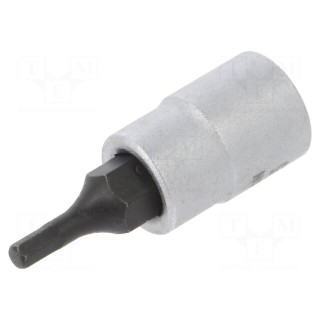Socket | hex key,socket spanner | HEX 2,5mm | 1/4" | 33mm