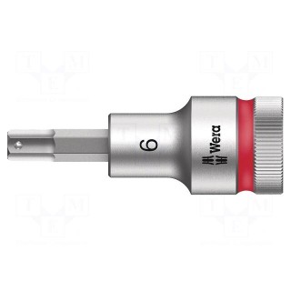 Socket | Hex Plus key,socket spanner | HEX 6mm | 1/2" | 60mm | Zyklop